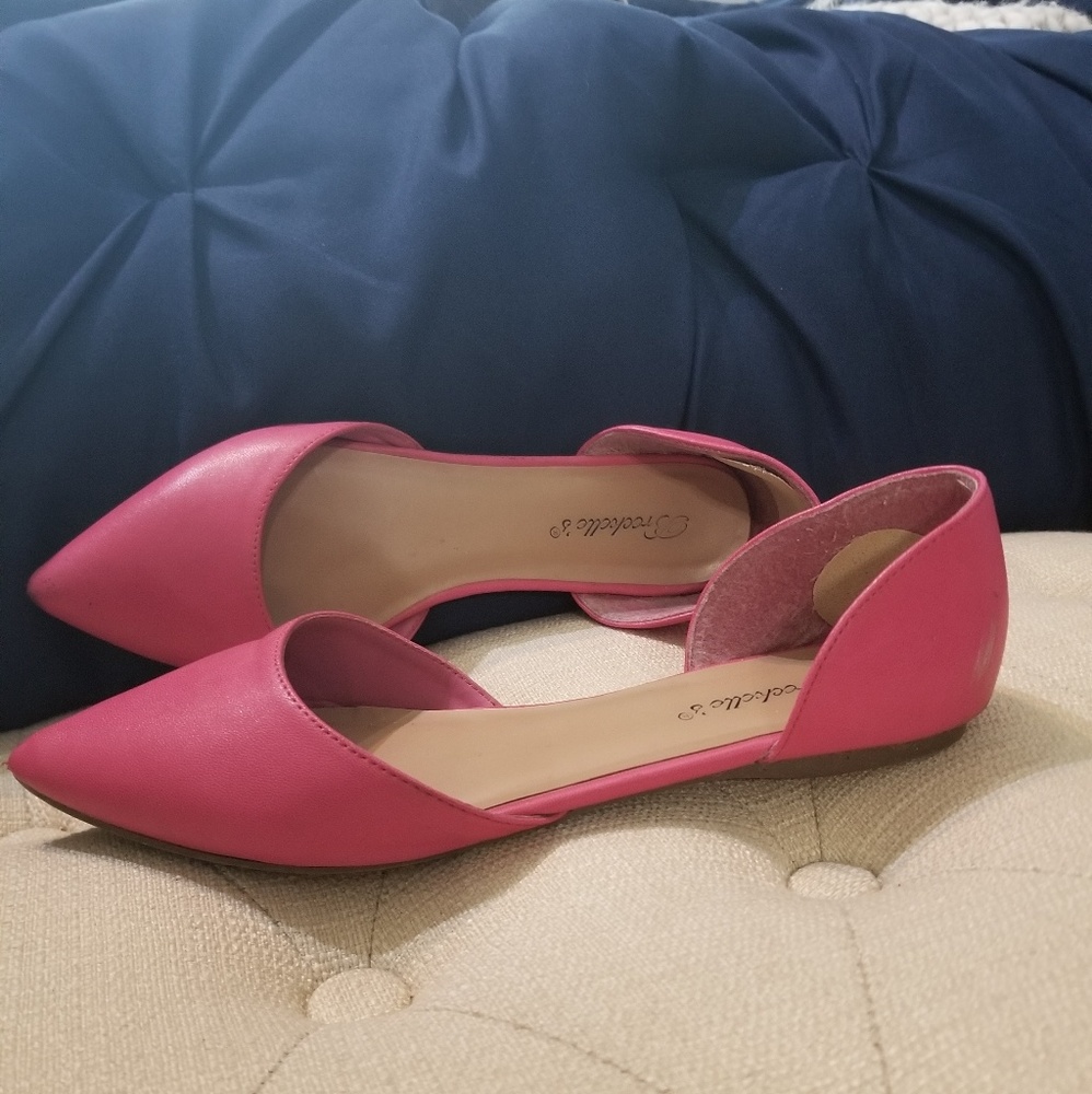 Pink D'Orsay flats